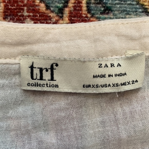 Zara embroidered peasant top blouse boho XS 0 2 EUC - Picture 3 of 5